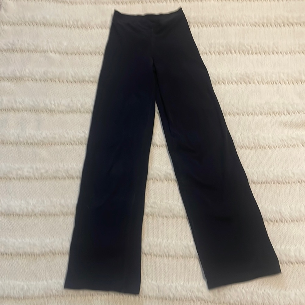 Eurotard jazz pants performance dancewear V front leggings black womens size S